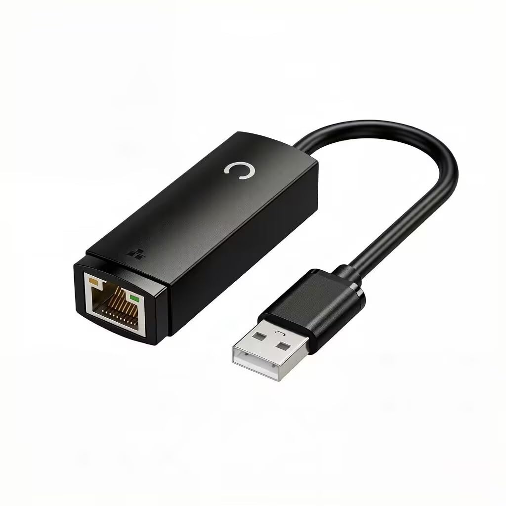 Ethernet Network Adapter, USB 2.0 to RJ45 10/100M LAN Wired Adapter - Plug and Play Driverless and Compatible with MacBook Steam Deck Switch, Windows