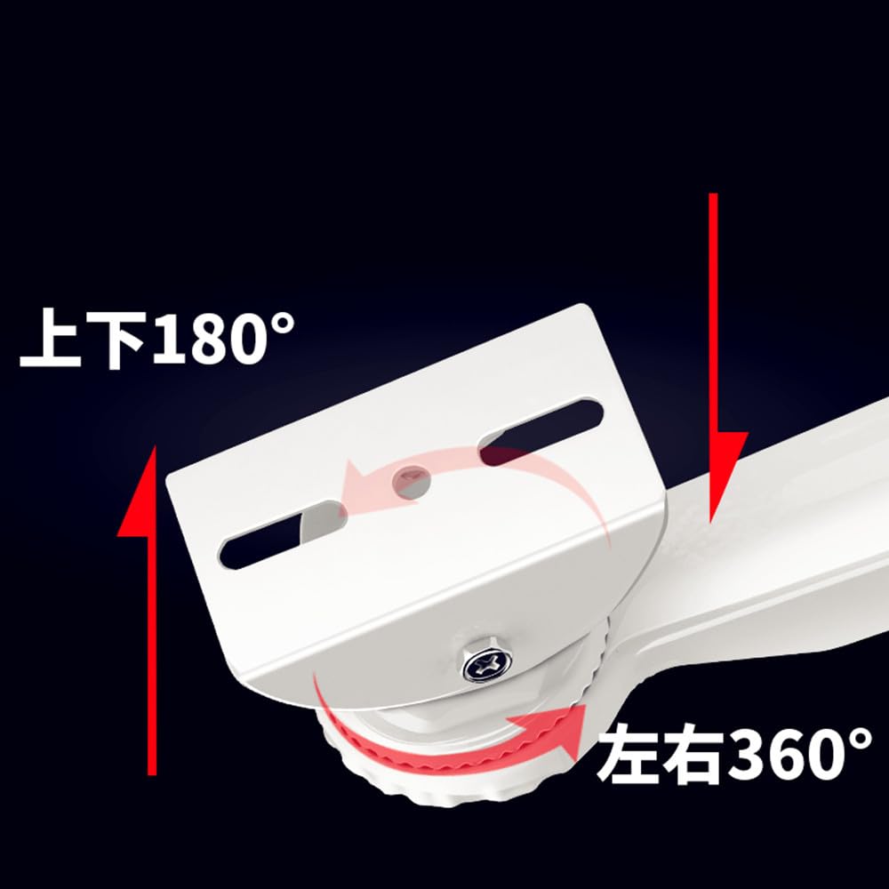 GledeYeTec 260mm/10.2" CCTV Security Camera Corner Pole Wall Mounting Bracket for Dahua Bullet and PTZ Cameras Surveillance Camera with 2 Loops