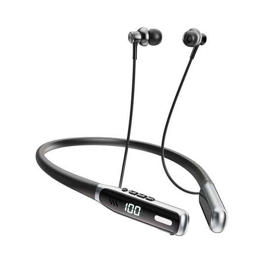NEOQOQO Wireless Neckband Earbuds, Bluetooth 5.4 Neckband Earbuds with Built-in Microphone, Lightweight, ENC Multi-Connect Neckband Sports Earphones