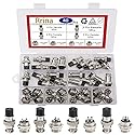 Rrina 40Pcs Thread Male Female Panel Metal Aviation Wire Connector Plug Assortment Kit, 2/3/4/5 Pin GX16