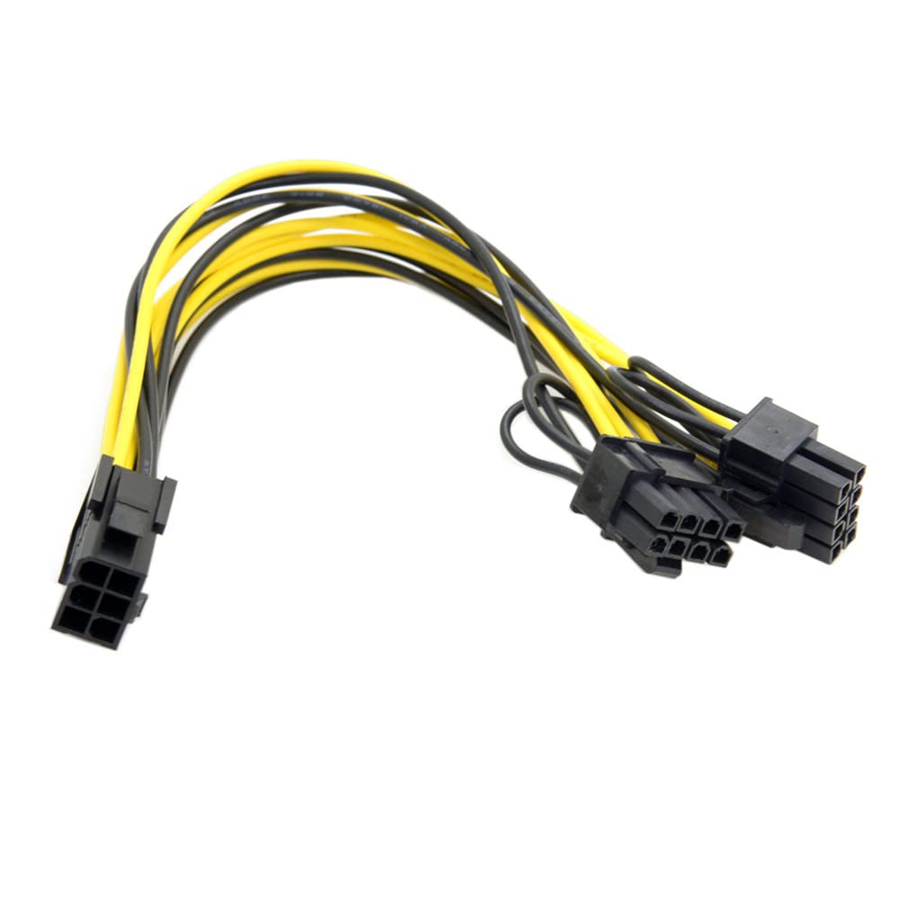 JSER ATX 6Pin Male to Dual 8Pin & 6Pin Female PCI-E PCI Express Video Graphics Card Extension Splitter Power Cable