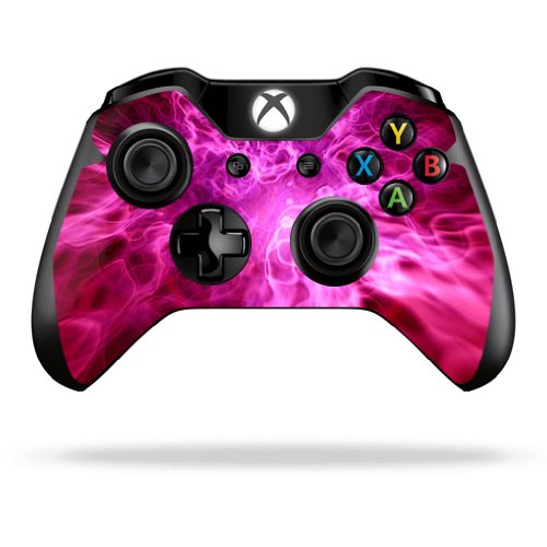Protective Vinyl Skin Decal Skin Compatible with Microsoft Xbox One/One S Controller wrap Sticker Skins Red Mystic Flames