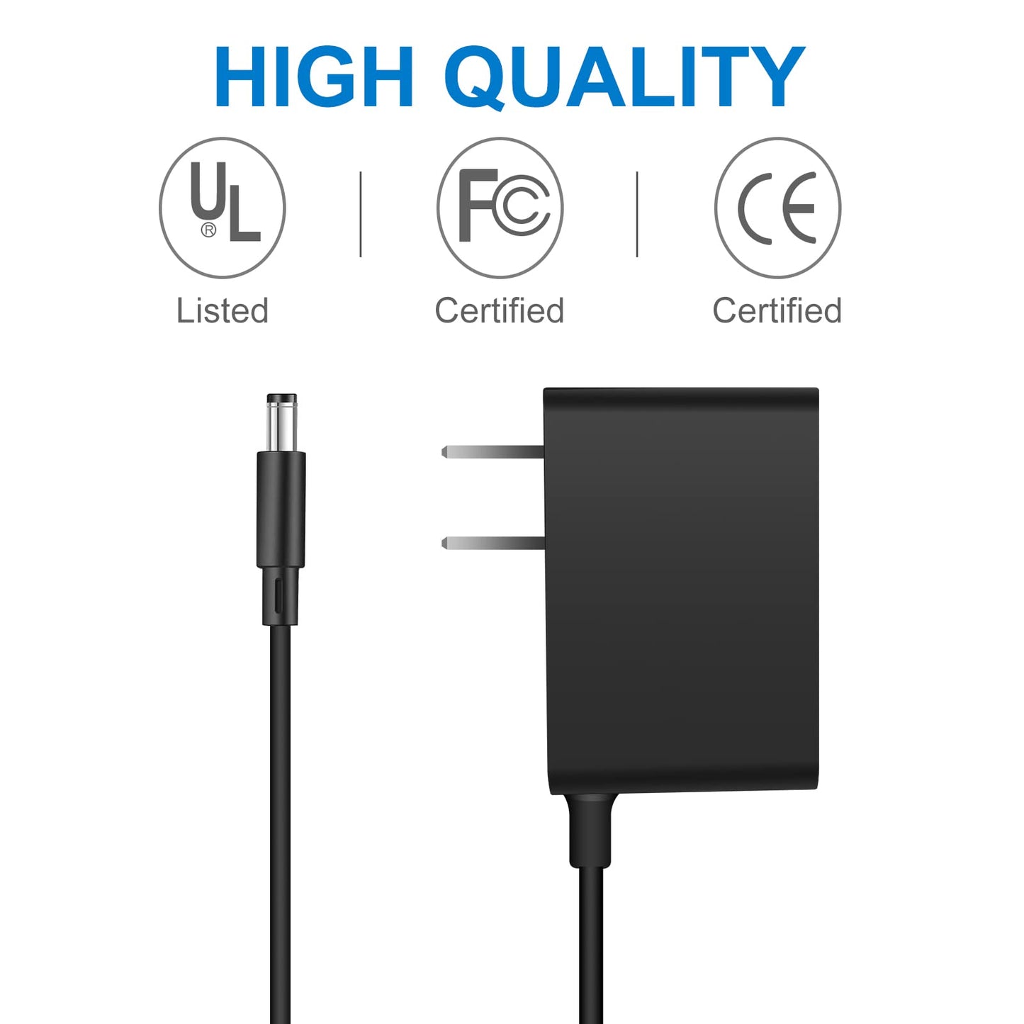 TTODDE UL DC 6V 2A Power Supply Adapter 6Volt Power Adapter Charger DC in 6V Power Cord 100mA 300mA 400mA 500mA 600mA 700mA 800mA 900mA 1000mA 1500mA…