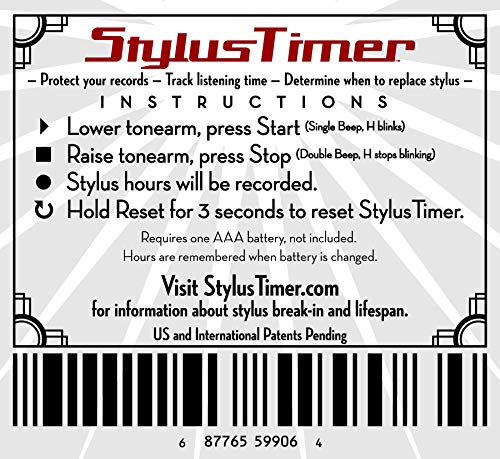 LP GEAR Stylus Timer for Turntable - Black