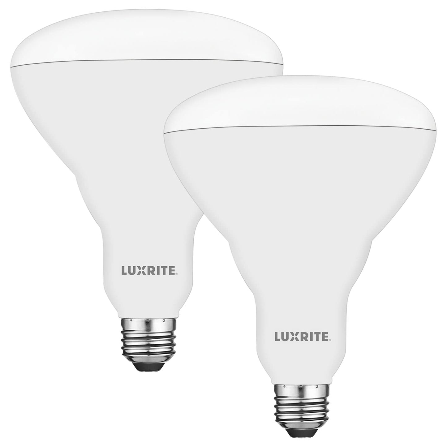 LUXRITE BR40 LED Light Bulbs, 85W Equivalent, 3500K Natural White (2 Pack)
