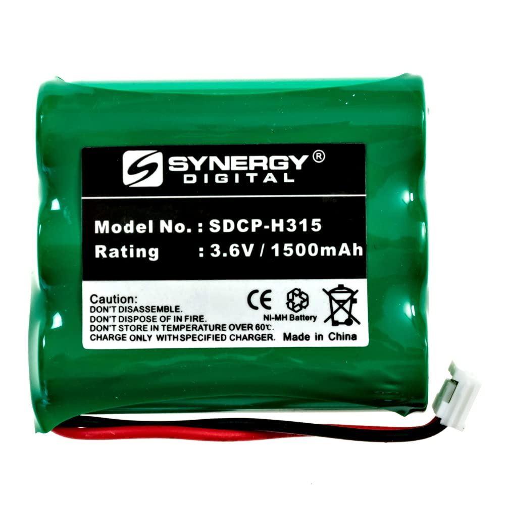 GE TL-26506 Cordless Phone Battery Ni-MH, 3.6 Volt, 1500 mAh - Ultra Hi-Capacity - Replacement for Cordless Phone Rechargeable Battery