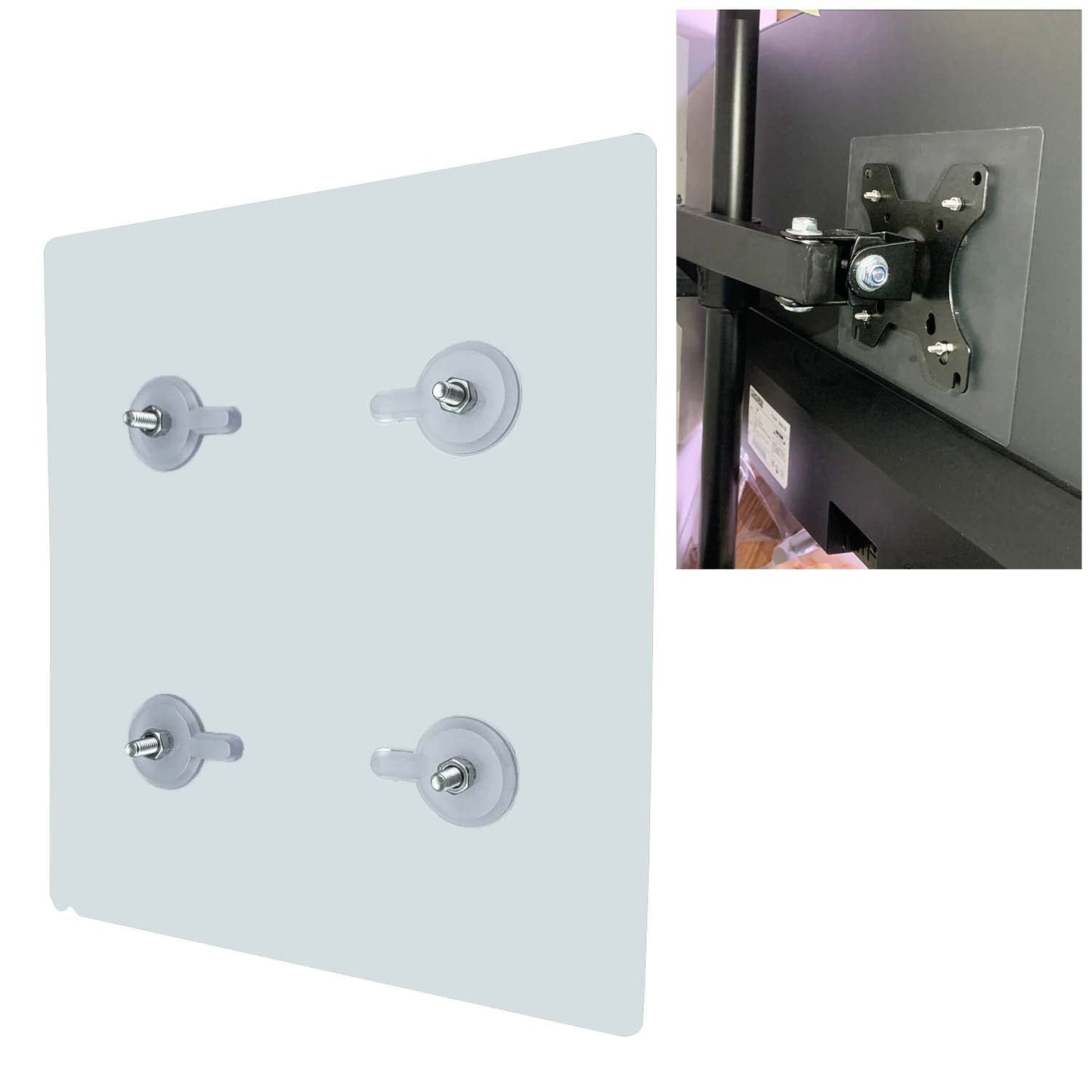 NOBER VESA Mount Adapter Bracket Kit Non-VESA Mounting Universal for 75 VESA Monitor Arm Compatible