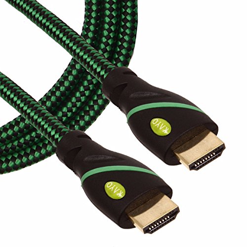 4K HDMI Cable -KAYO High Speed HDMI 2.0b Cable 18Gbps[Supports 4K HDR,UHD,3D,2160P,1080P,Ethernet]- Braided HDMI Cord-Audio