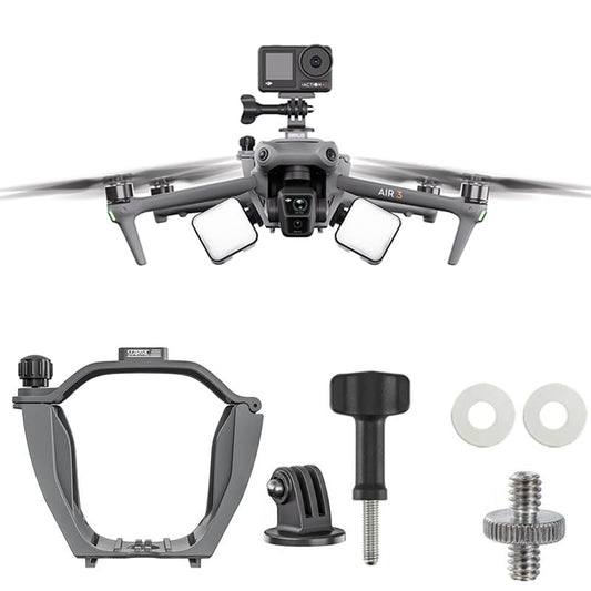 Coyktonty Camera Fixing Bracket for DJI AIR 3,Extension Mount Holder for GoPro 13 12 11 10 9 8 7/INSTA360 Series X3 X2 X/Action 4 3 2