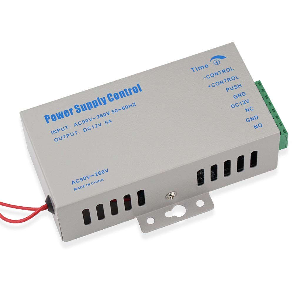 YiToo Access Control Power Supply K80 Power Switch DC 12V 5A AC 110~260V for All Types Access Control System Door Lock with Time Delay