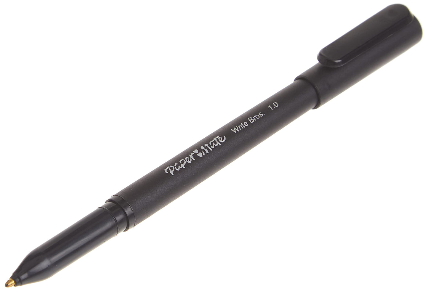 Paper Mate Ballpoint Pens, Write Bros. Black Ink Pens, Medium Point (1.0mm), 60 Count - Bulk Office Supplies