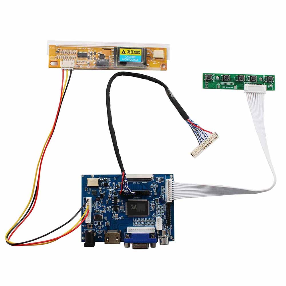 VSDISPLAY VGA 2AV LCD Controller Board Work for 14.1" 15.4" lp154wx4 b154ew02 LTN141AT01 LTN154W1 1280x800 1CCFL 30Pin LCD Panel (Not List All