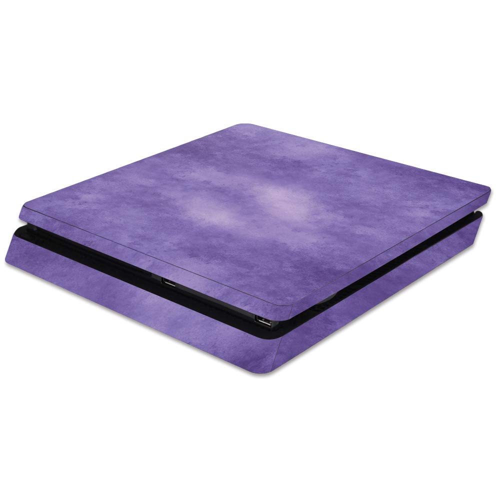 MightySkins Skin Compatible with Sony PS4 Slim Console - Purple Airbrush | Protective, Durable, and Unique Vinyl Decal wrap Cover | Easy to Apply