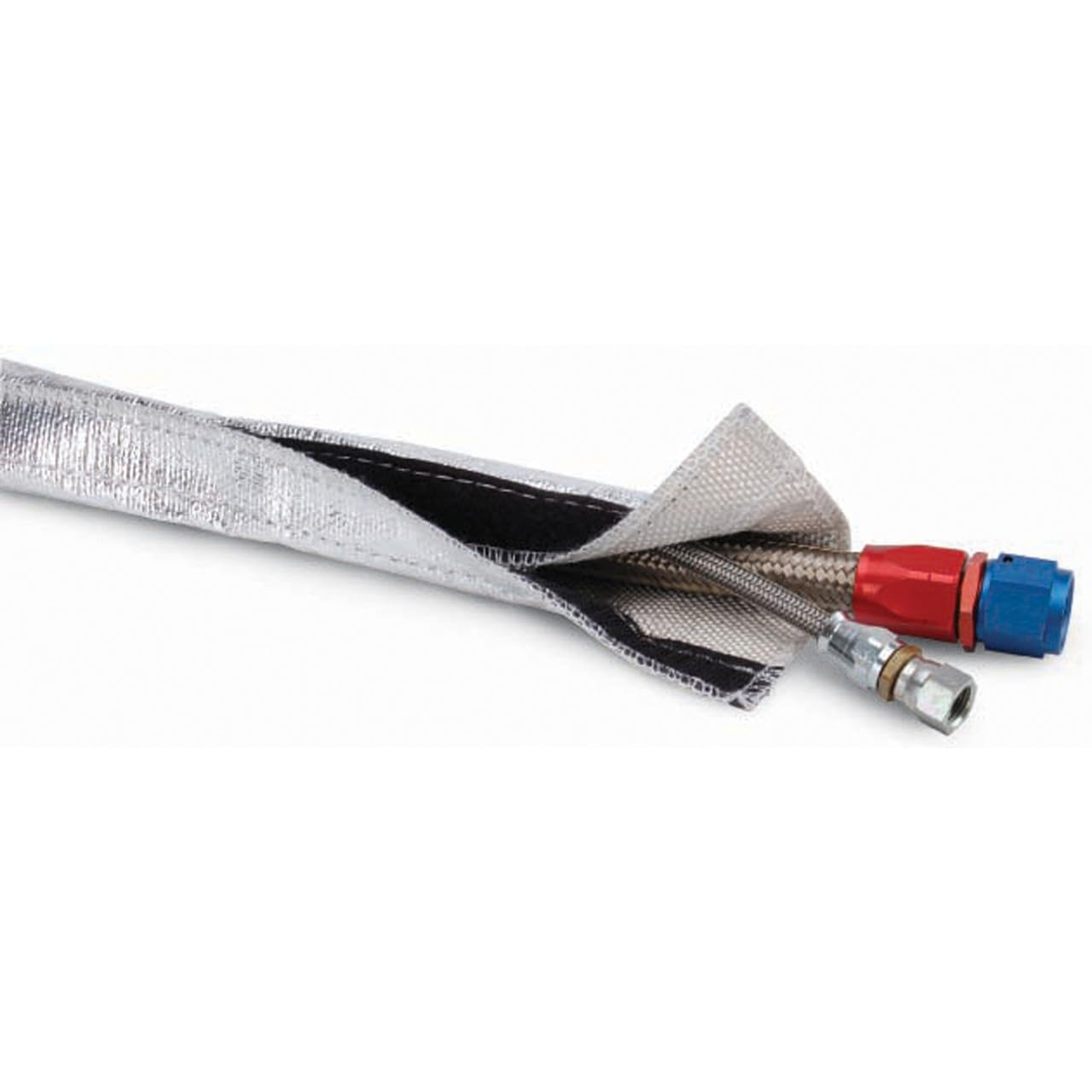 Design Engineering Heat Shroud™ - 2" - 2-1/2" I.D. x 3 ft Aluminized Line Sleeving | Reflects Radiant Heat up to 2000°F | High-Temperature Protection