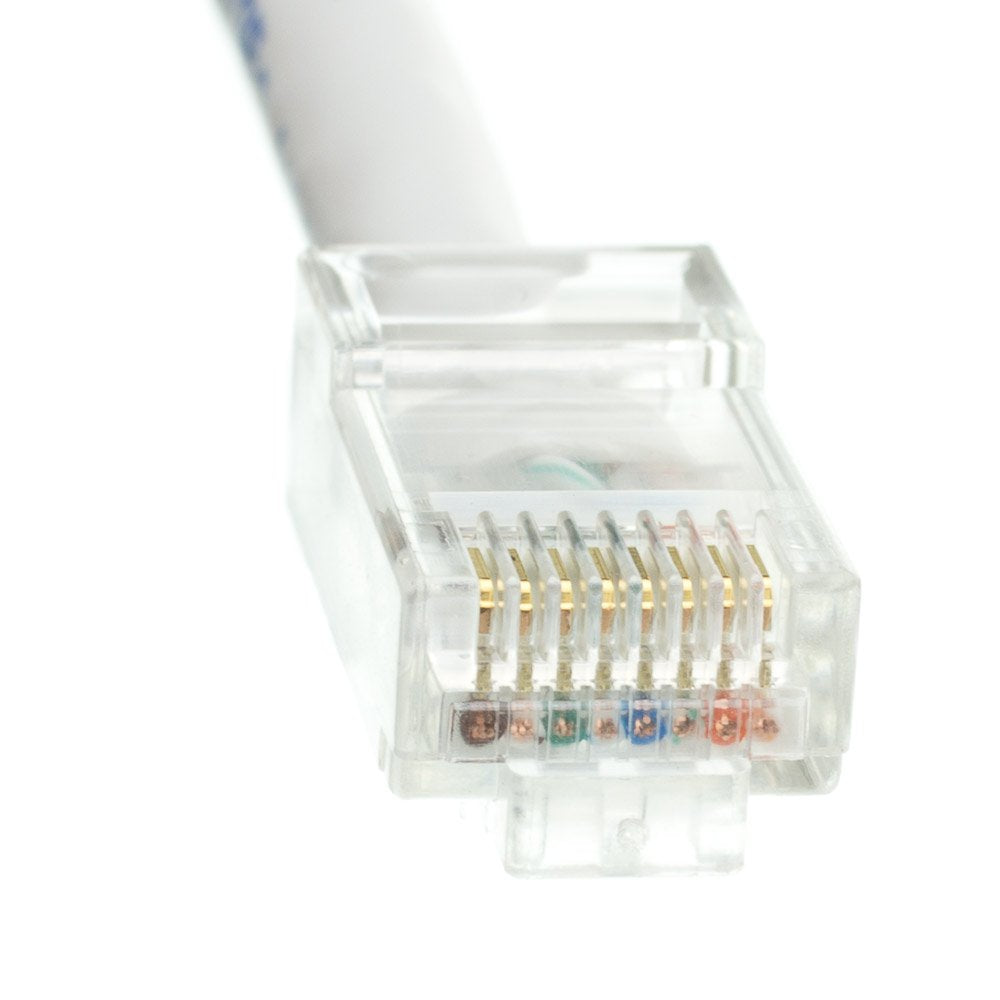 CableWholesale Cat6 UTP Ethernet Cable, Bootless, PoE, 100 ft, White