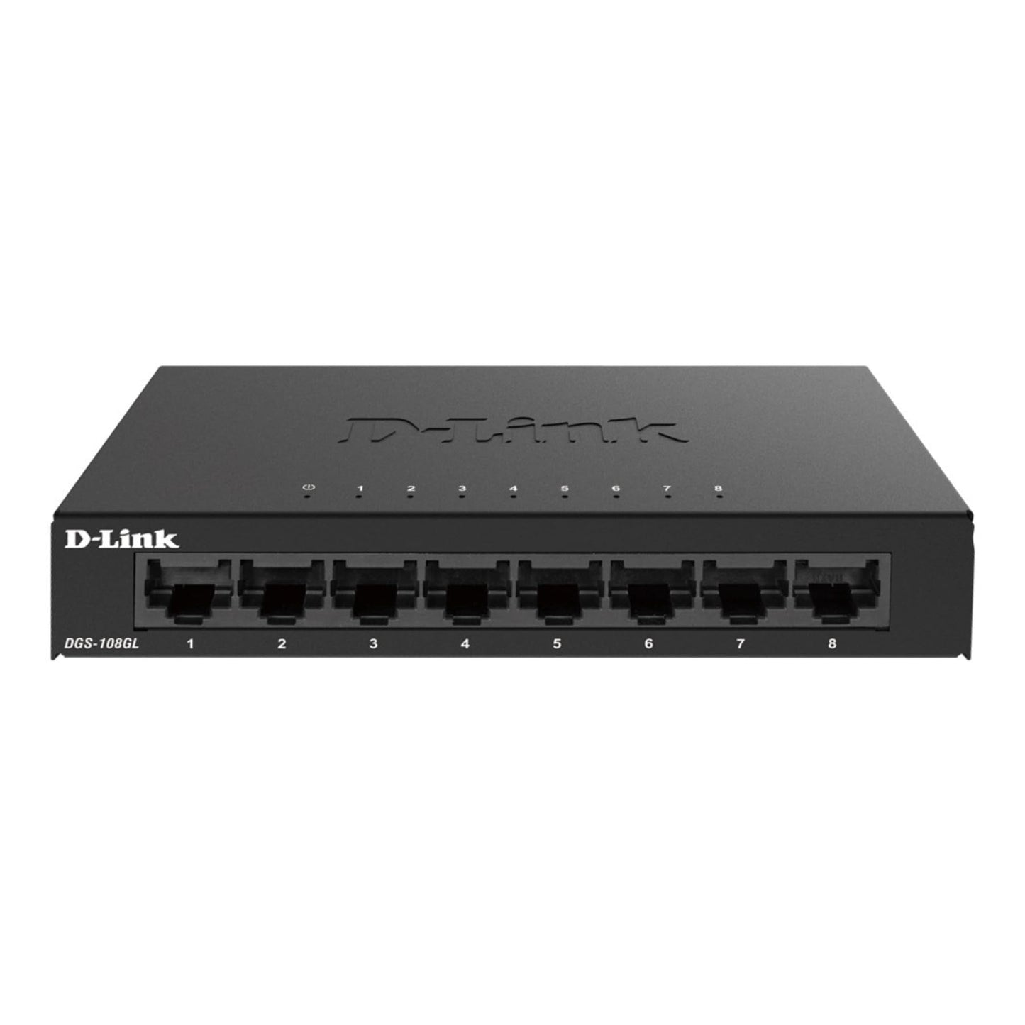 D-Link Ethernet Switch, 8 Port Gigabit Unmanaged Desktop Plug and Play Sturdy Metal Housing Fanless Design EEE (DGS-108GL-V2)