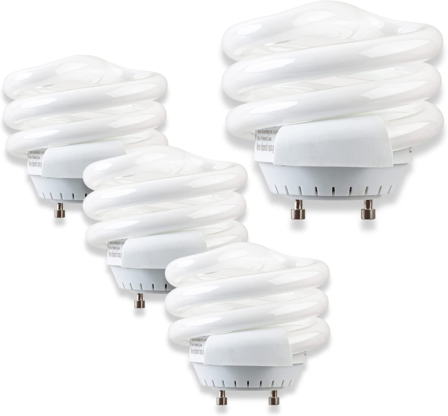 SLEEKLIGHTING GU24 18W T2 Spiral CFL Puck Light Bulb 4200K Cool White 2-Prong