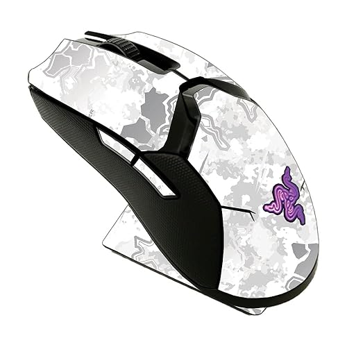 MightySkins Skin Compatible with Razer Viper Ultimate - Viper Snow | Protective, Durable, and Unique Vinyl Decal wrap Cover | Easy to Apply, Remove