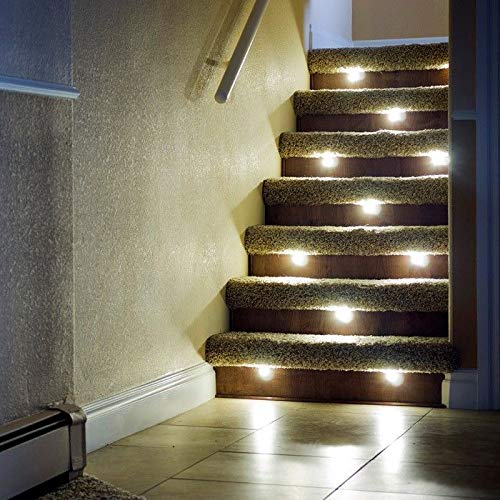DEKOR LED Recessed Stair Lights Step Lighting for Indoor Outdoor Use (Dark Copper Vein, Add-On 4 Pack)