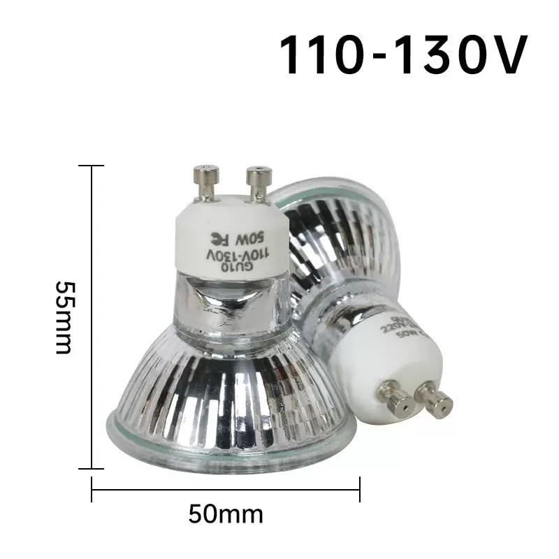 VENUSOP Halogen Bulb GU10, 110V120V220V240V, 2700K Warm White, Candle Warmer Lamp with Dimmable for Scented Marble Wax Melting Lamps