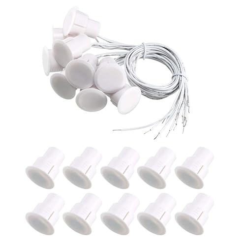 VictorsHome Magnetic Reed Switch RC-36 NC Recessed Wired Window Door Contact Sensor for Home Security and Burglar Alarm Systems 10 Pcs