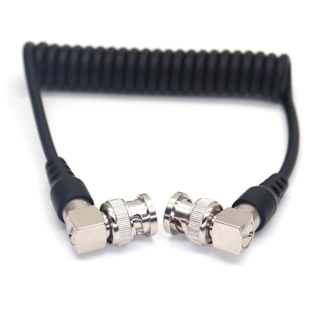 SZYingXian SDI BNC Coiled Cable for Blackmagic Teradek Hollyland Mars Atomos SmallHD Feelworld Portkeys Monitor Sony Canon Alexa DSMC2 Camera Video