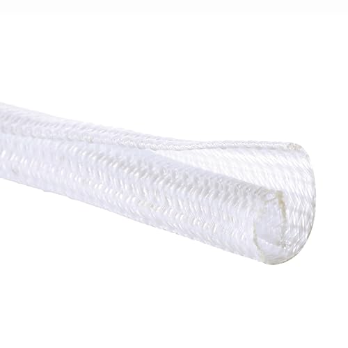 QCSIW 1/4" x25ft Split Sleeve Wire Loom Tubing - Cat-Proof Cord Protector for USB, Power, Audio/Video Cables | Chew-Resistant Cable Sleeve | Easy