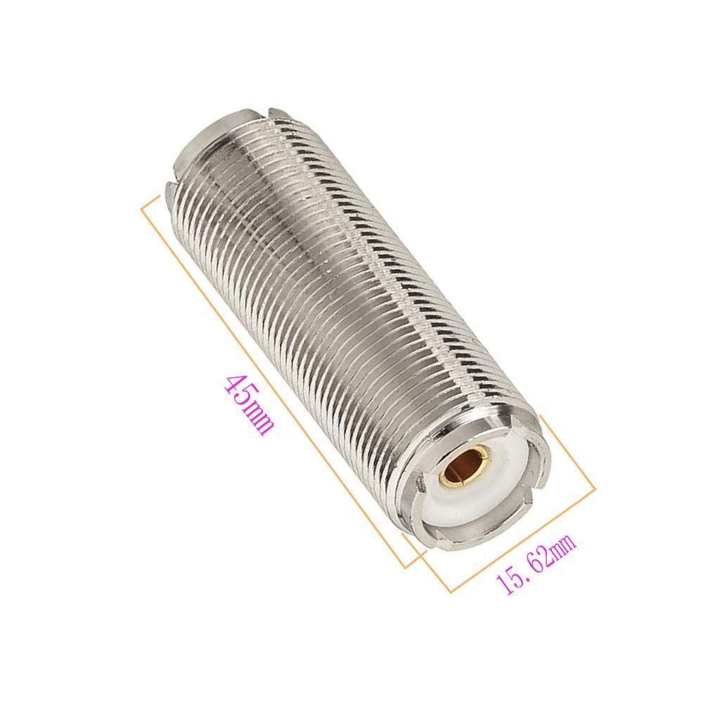 RedYutou SO-239 Adapter Connector SO-239 UHF Female nut to SO239 Jack Bulkhead Panel Adapter 2pcs