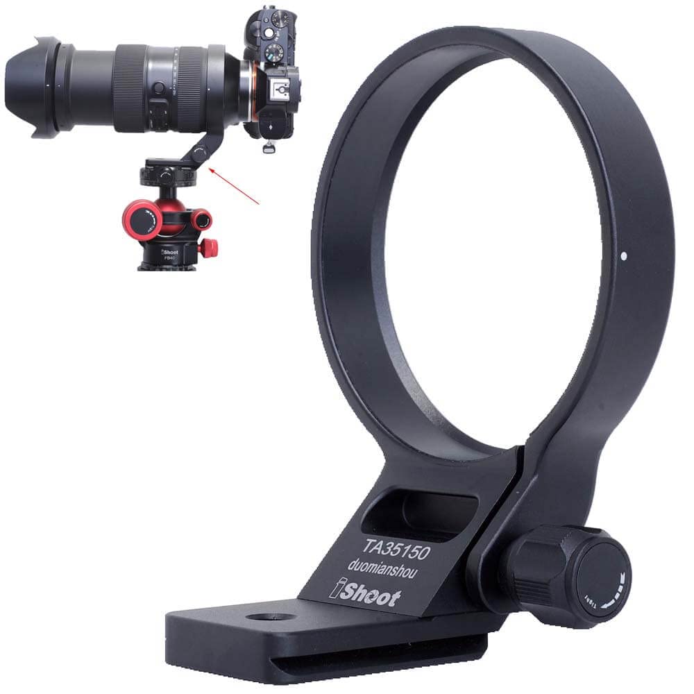 iShoot Tripod Mount Ring Lens Collar Compatible with Tamron 35-150mm f/2-2.8 Di III VXD A058 E Mount, Lens Support Holder Bracket Bottom is Arca-Swiss