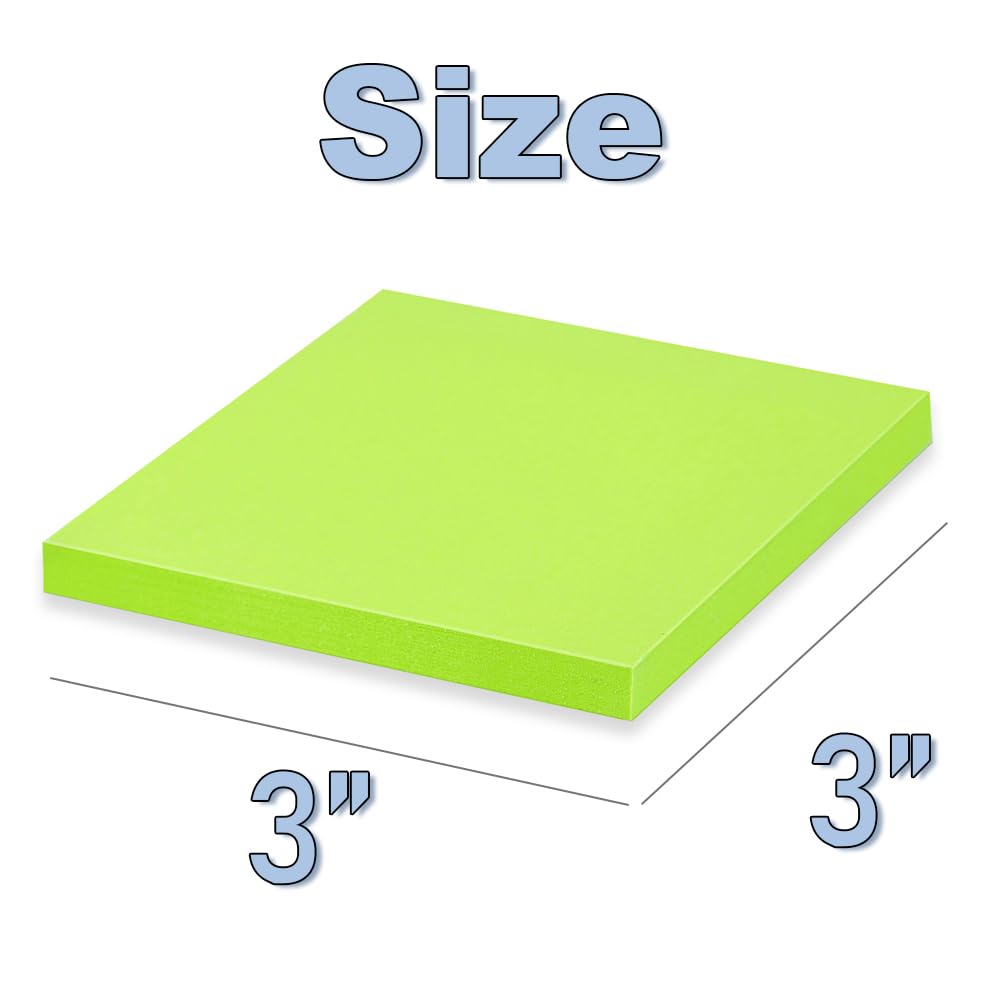 (40 Pads) Sticky Notes 3x3 in,Bright Colors Notepads,Colorful Stickies