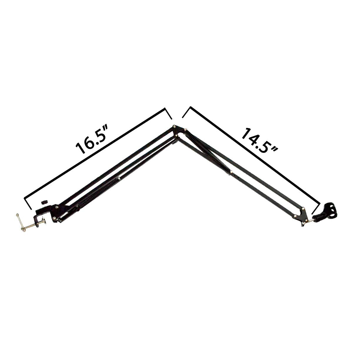 ChromaCast Pro Series 28" Scissors Arm Adjustable Microphone Desk Stand with Boom Suspension, Includes Mic Clip (CC-SDMIC-STAND-28)