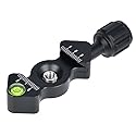 CAVIX FC-25 Mini Fish Bone Style Quick Release Clamp with 3/8"-1/4" Screw Adapter for Tripod Head Compatible with Arca Style Plate