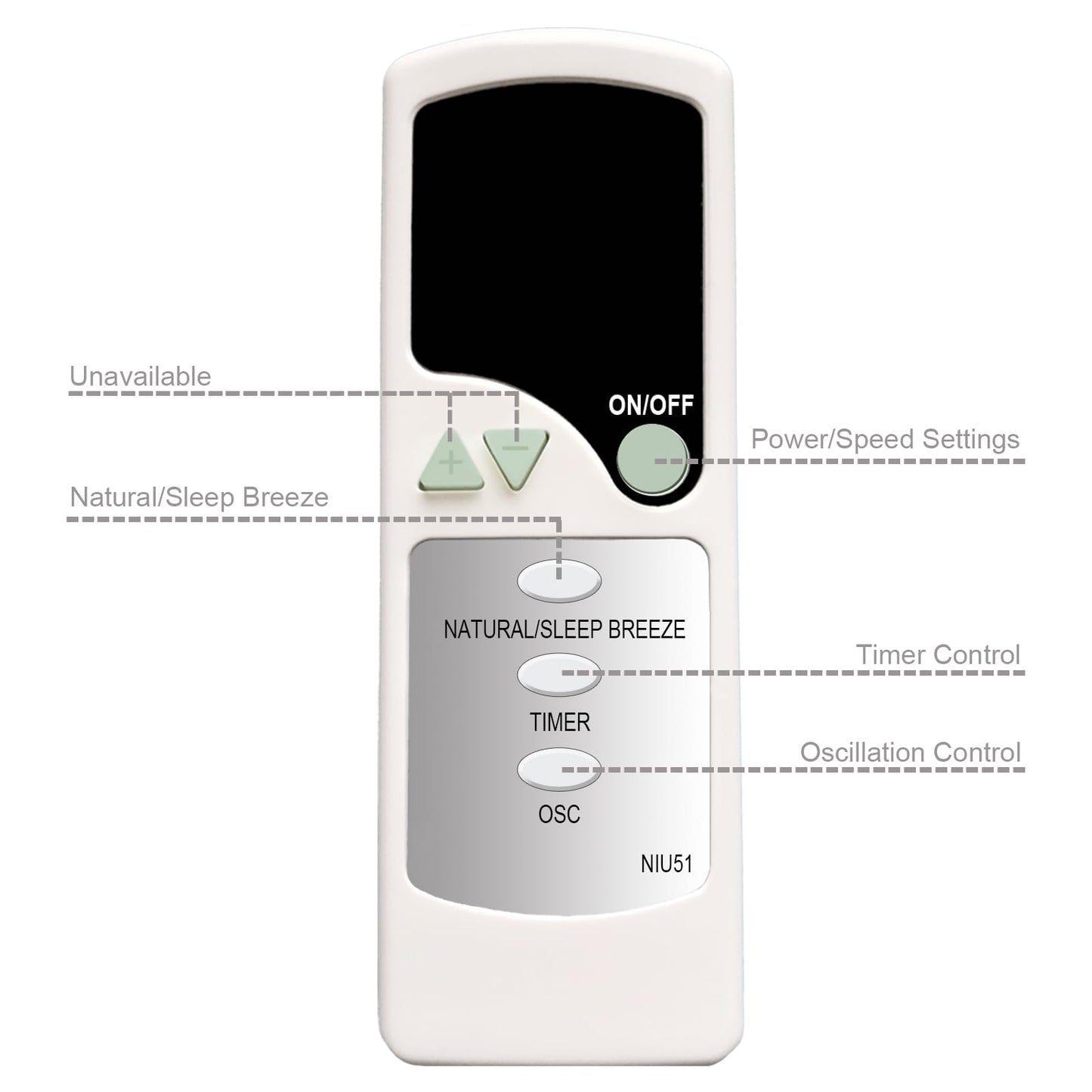 XINJISHIMIN Replacement Remote Control for Holmes Tower Fan HT38R/HT38RB2 HTF3610AR