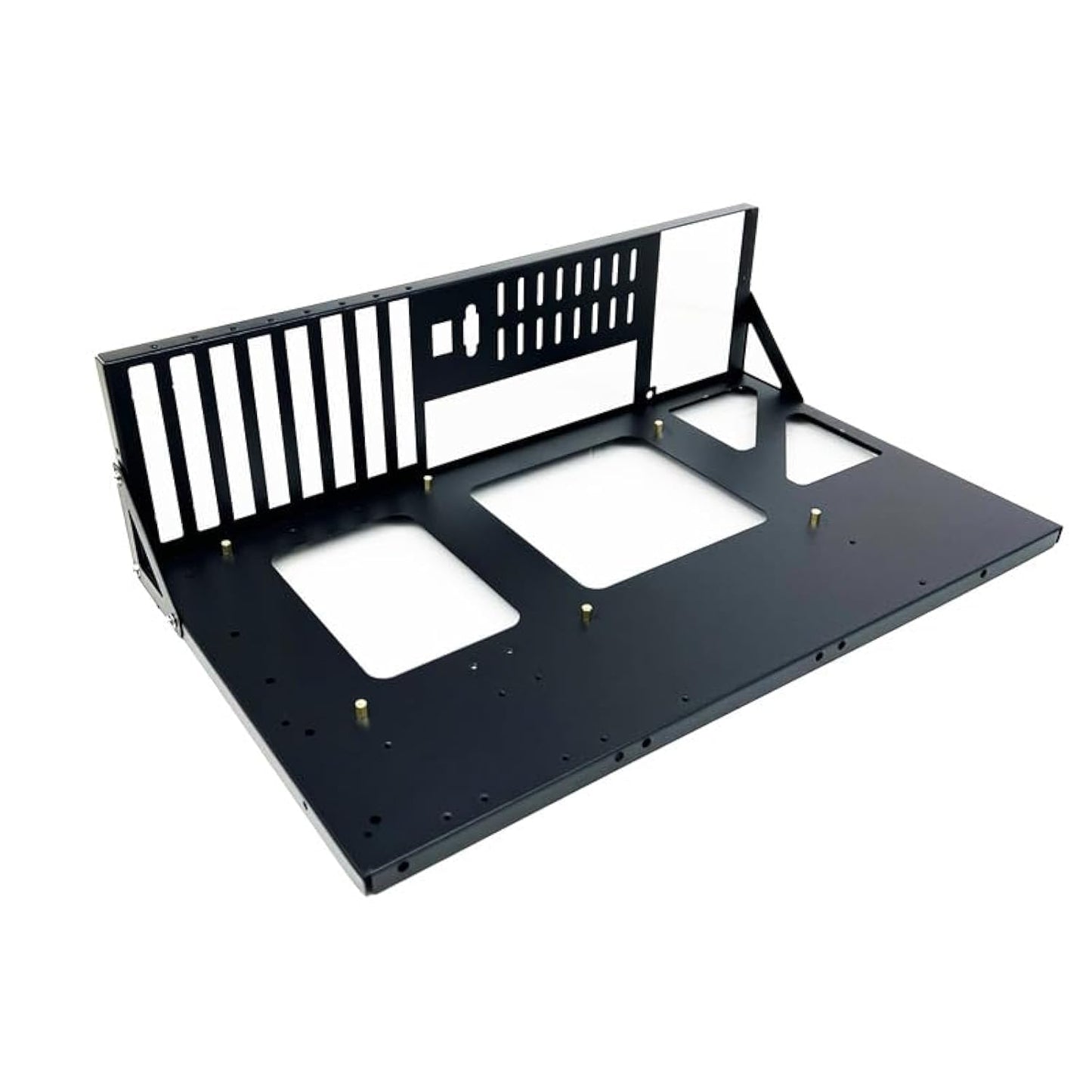 SharGwa PC Industrial ATX Open Chassis Case Rack as Motherboard Shelf Bitcoin Miner Crypto Mining Rig, Black