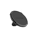 ROKFORM - Double Magnetic Air Vent Holder, Super Grip Clip, Aluminium Car Holder, Compatible with MagSafe Phones and Cases and All Cases (Black)
