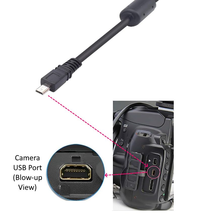 USB Cable Photo Transfer Charger Cord UC-E6 for Nikon D3300 D750 D5300 D7200 D3200, Coolpix B500, Select Coolpix & DSLR (Please See Product Pictures