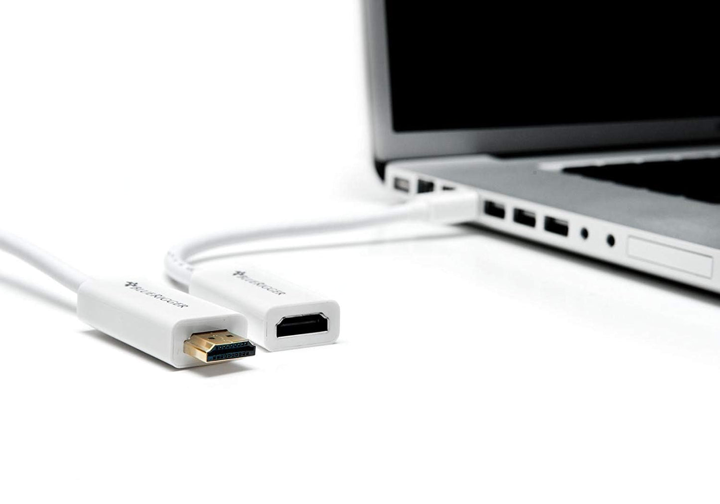 BlueRigger Mini DisplayPort to HDMI Female Adaptor Cable ((Mini DP/Thunderbolt to HDMI Cable) - Compatibe with MacBook Pro/Air - with HD Audio