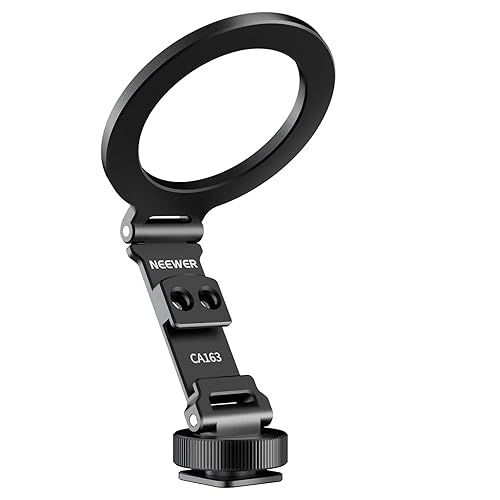 NEEWER Magnetic Tripod Phone Mount Cold Shoe Adapter, Aluminum Compact Lightweight Portable Phone Holder Attachment for Camera, Compatible