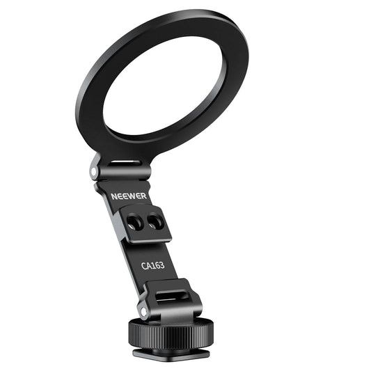 NEEWER Magnetic Tripod Phone Mount Cold Shoe Adapter, Aluminum Compact Lightweight Portable Phone Holder Attachment for Camera, Compatible