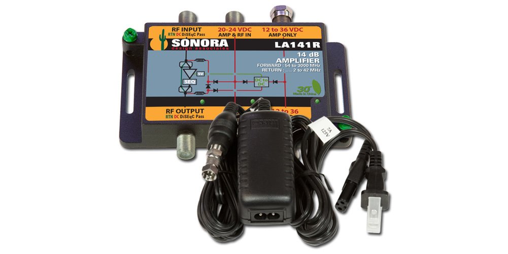 Sonora Design Associates LA141RT24 Sonora 54 To 2400 Mhz Line Amp. 14 Db Gain 2 To 40 Mhz Return W/ 24v Trans [la141rt24]
