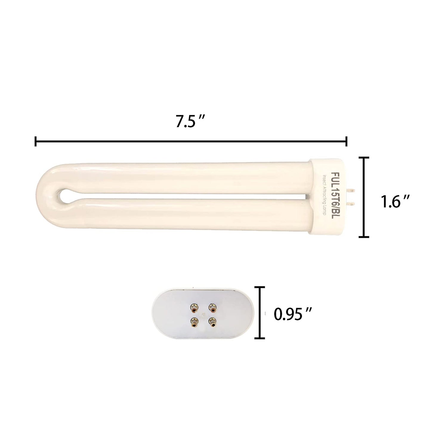 BF-35 Replacement Black Light Bulb for BK-15D,7.7in Overall Length 2Pack