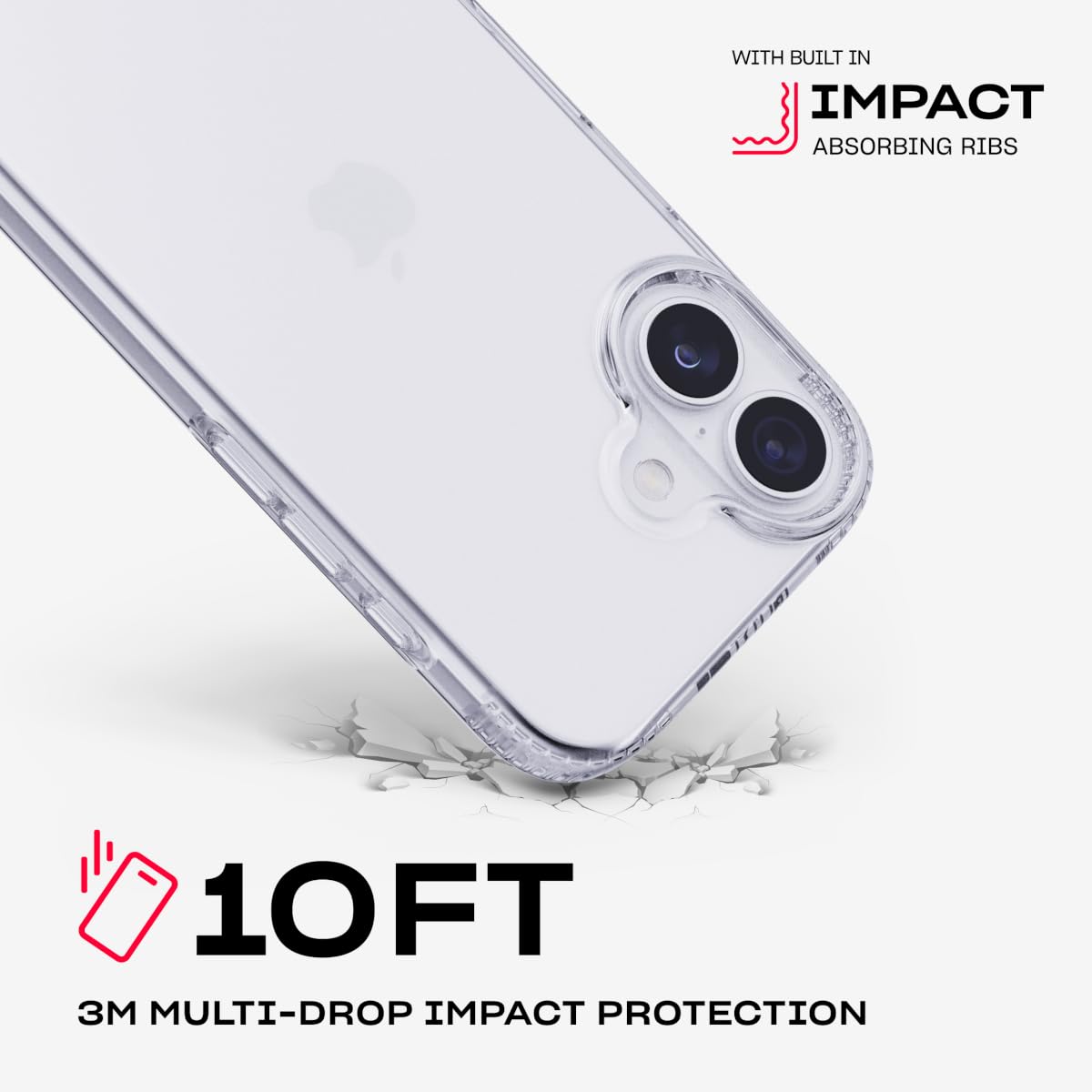 Tech21 EvoLite Case for iPhone 17 - Clear | Slim Protective Case | Impact Protection | Wireless Charging Compatible