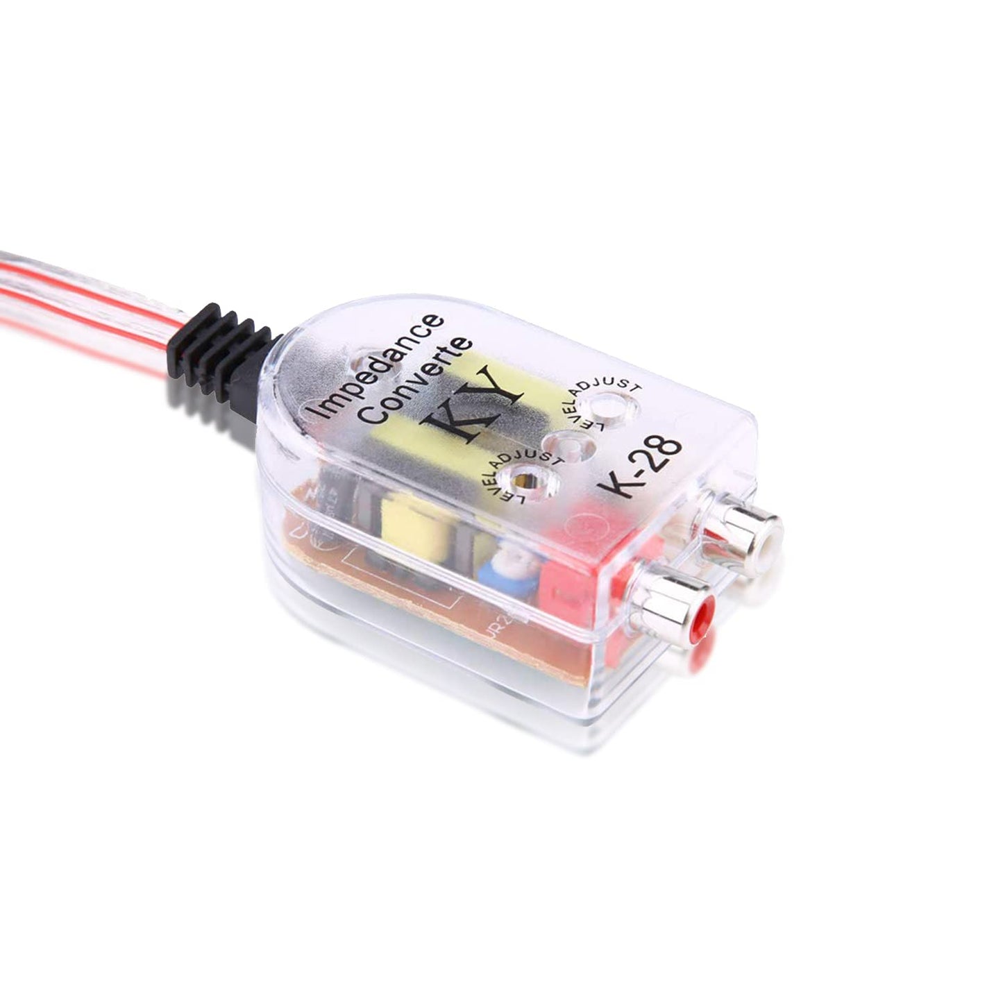 Keenso High to Low Converter, Wire Converter Line Converter Car Audio Hilow Converter Output Impedance Converter