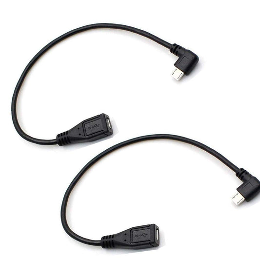 Micro USB Left Angle,Micro USB Extension Cable, 90 Degree Micro-B Male to Female Extension Cable, Data Transferring Cable Suitable for Samsung, HTC