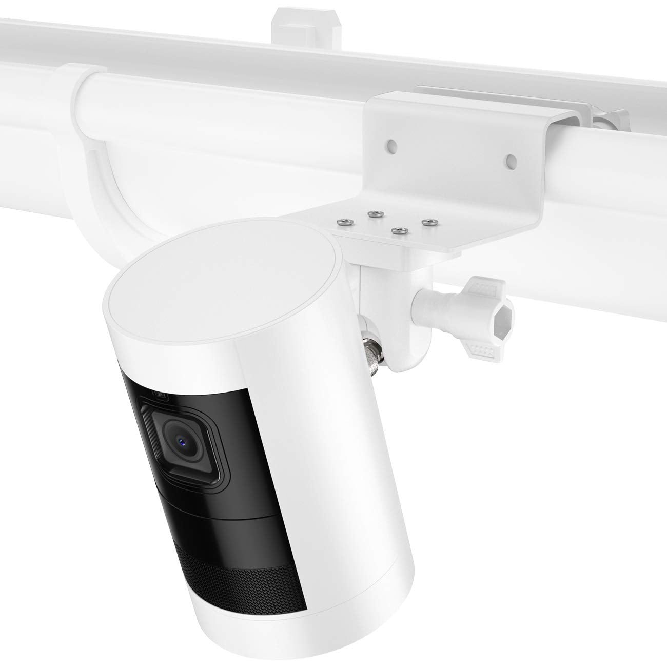 HOLACA Gutter Mount for Stick Up Cam Battery/Plug-in/Pro and Ring Outdoor Cam Plus HD Security Camera-Weatherproof-Give a Perfect Angle for Your Ring