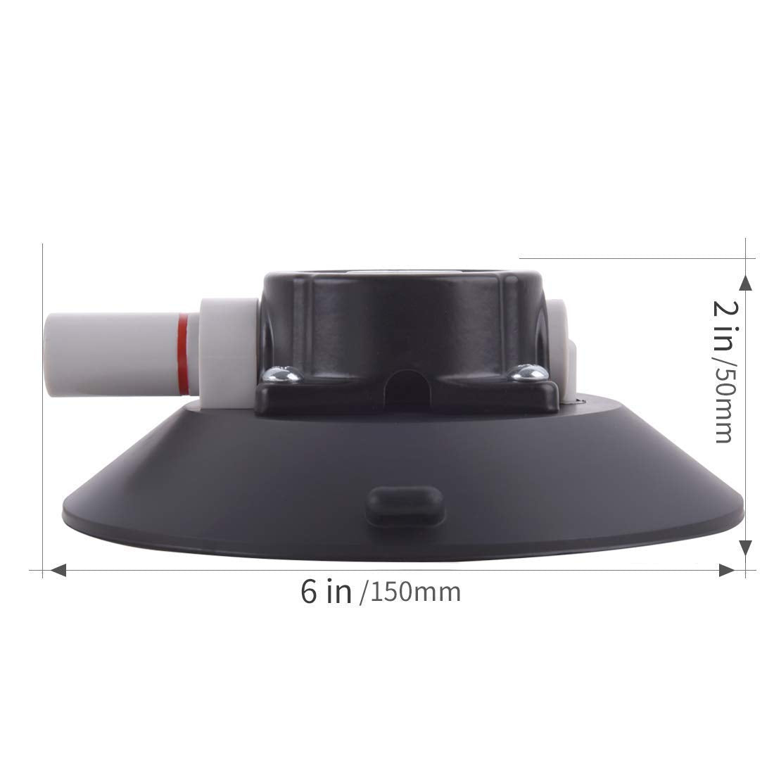IMT 6" Vacuum Suction Cup Mounting Base with 1/4"-20 Female Thread, Air Pump Car Camera Suction Holder, Glass Sucker/Car Sucker for Camera
