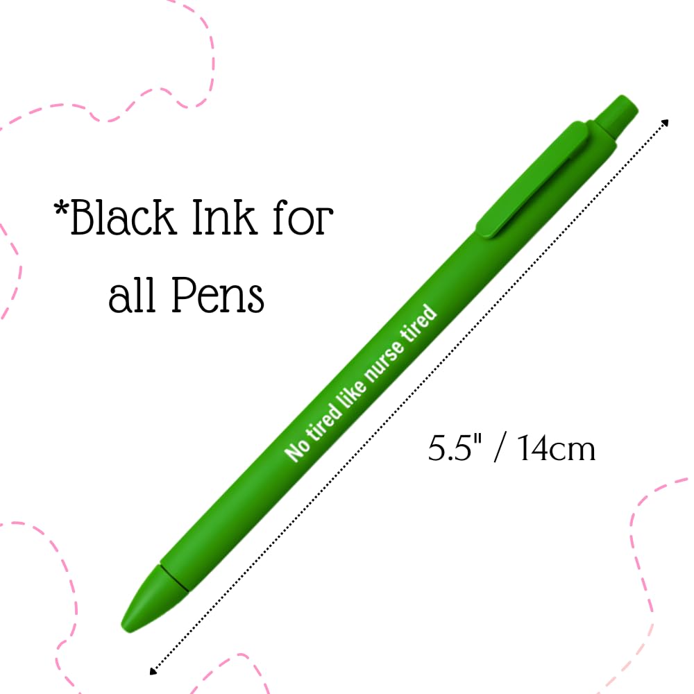 10PC Licensed Vocational Nurse Writing Pens Bulk Gift Set Funny Cute LVN Nurses Nursing RN CNA Medical Staff Pen Office School Journal Planner Desk