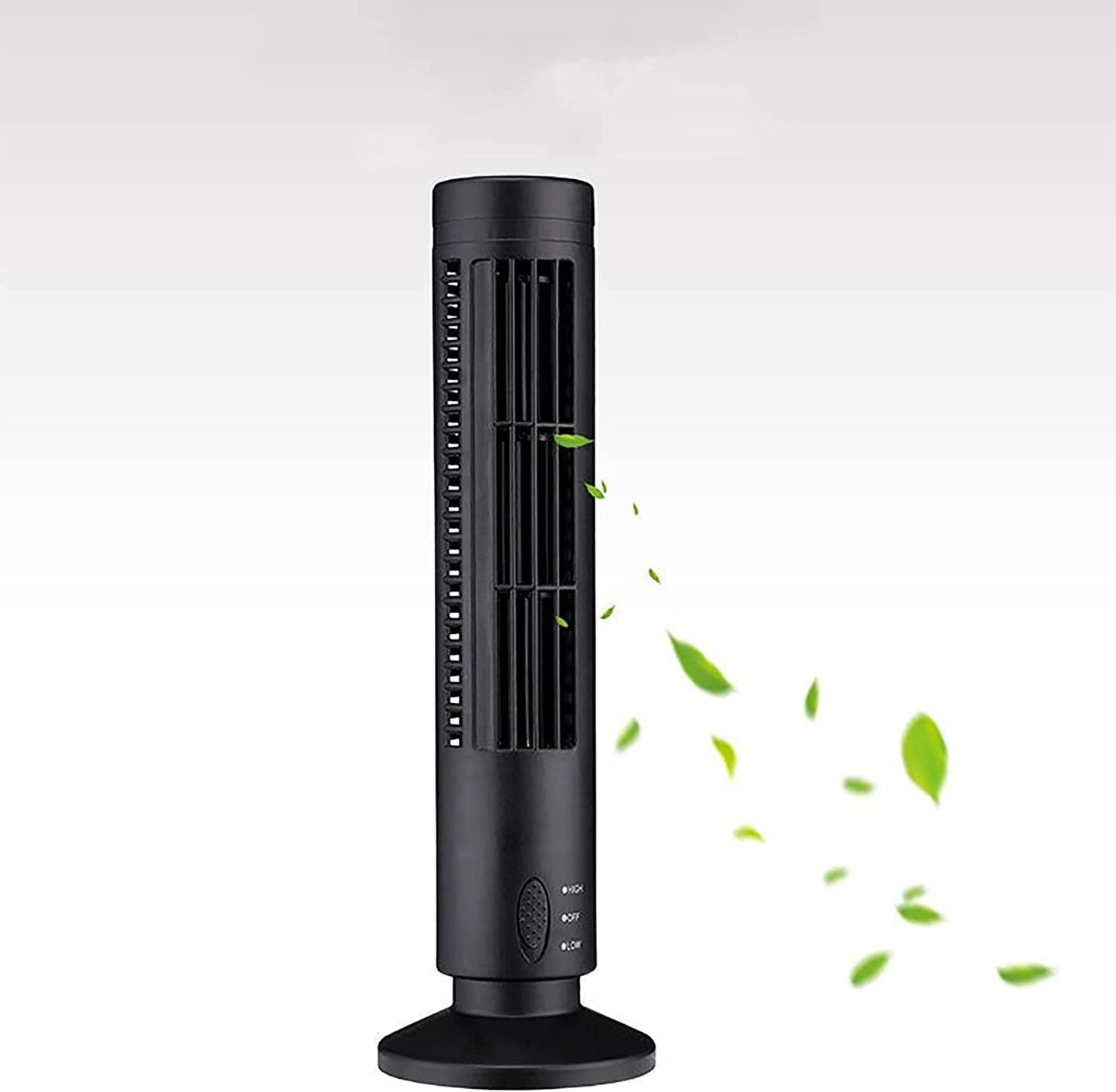 YWangQiang Tower Fan for Bedroom, Mini Bladeless Tower Fan, Leafless Standing Desktop Fan 2 Gears Personal Cooler Conditioner Fan Quiet Fan