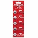 LOOPACELL 377/376 / SR626W / SR626SW / Silver Oxide Watch Batteries (Pack of 5) - 1.55V Long Lasting Coin Cell Battery for Watches, Toys…