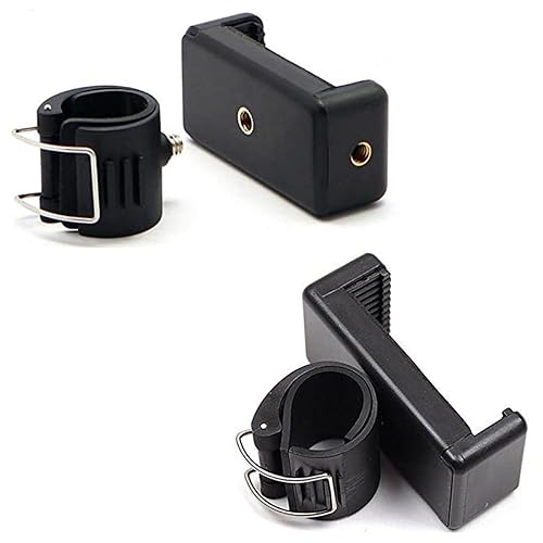 ThtRht 2 Pack Selfie Stick Mount Phone Holder Clip Clamp Pole Phone Mount for Gopro Extension Pole Selfie Stick Monopod Portable Vlog Handle Grip